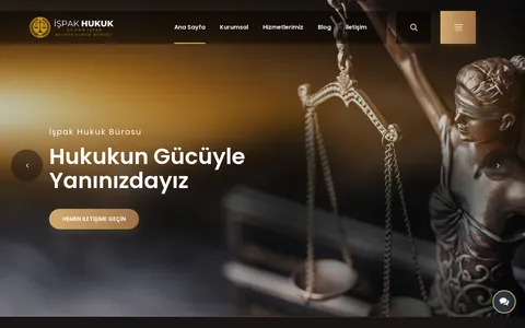 İşpak Hukuk & Danışmanlık — Avukatlık bürosu web sitesi ekran görüntüsü
